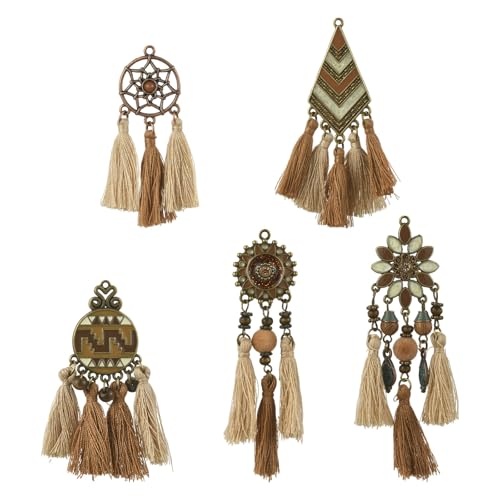 Stiesy 10 Stück Bohemian-Stil Vintage Quaste Charms Antik Bronze Kronleuchter Ohrring Charms mit Quasten für Boho Schmuckherstellung Zubehör DIY Halskette Armband Stiesy 10 Stück Bohemian-Stil Vintage Quaste Charms Antik Bronze Kronleuchter Ohrring Charms mit Quasten für Boho Schmuckherstellung Zubehör DIY Halskette Armband von Stiesy