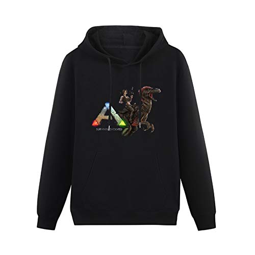 Men's Heavyweight Hooded Ark Survival Evolved Game Long Sleeve Sweatshirts Black L von Stille