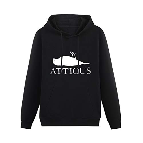 Men's Heavyweight Hooded Atticus Alternative Logo Long Sleeve Sweatshirts Black XL von Stille