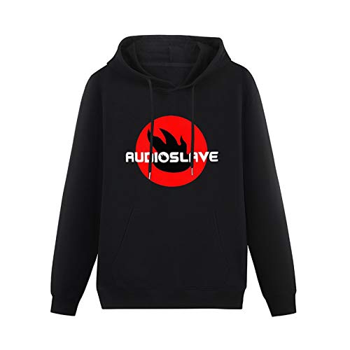 Men's Heavyweight Hooded Audioslave Logo Long Sleeve Sweatshirts Black XXL von Stille