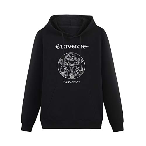Men's Heavyweight Hooded Eluveitie Helvetios Long Sleeve Sweatshirts Black L von Stille