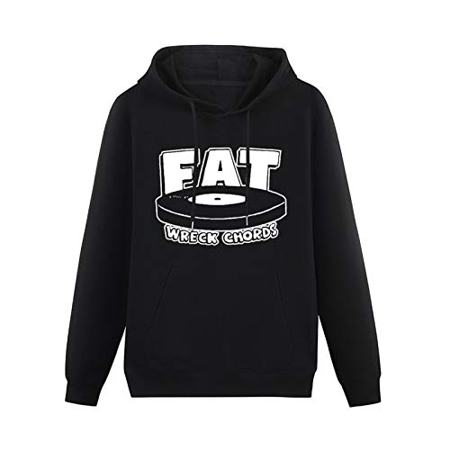 Men's Heavyweight Hooded Fat Wreck Chords Hardcore Emo Grunge Heavy Metal Long Sleeve Sweatshirts Black XXL von Stille