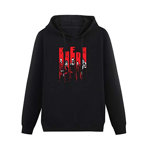 Men's Heavyweight Hooded KMFDM Band Long Sleeve Sweatshirts Black L von Stille