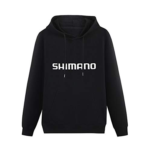 Men's Heavyweight Hooded Shimano Long Sleeve Sweatshirts Black L von Stille