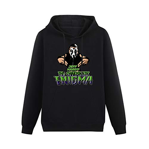 Men's Heavyweight Hooded TNA Jeff Hardy Logo Long Sleeve Sweatshirts Black XL von Stille