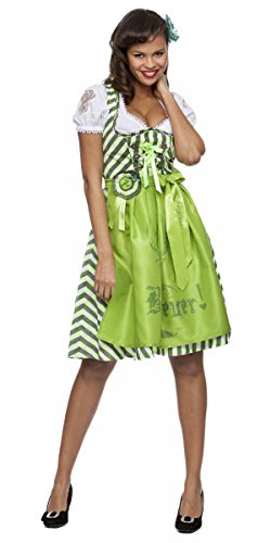 Stockerpoint Bergfeuer Midi Dirndl "Neon" greeny inkl. Schürze Gr. 36 von Stockerpoint