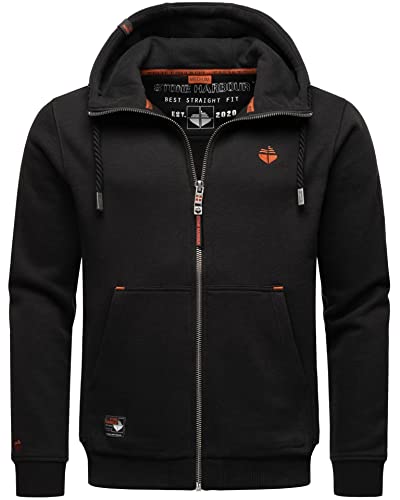 STONE HARBOUR Herren Sweatjacke Hoodie mit Reißverschluss Kapuzenjacke B723 [B723 - Schwarz - Größe XL - Gr. XL] von STONE HARBOUR