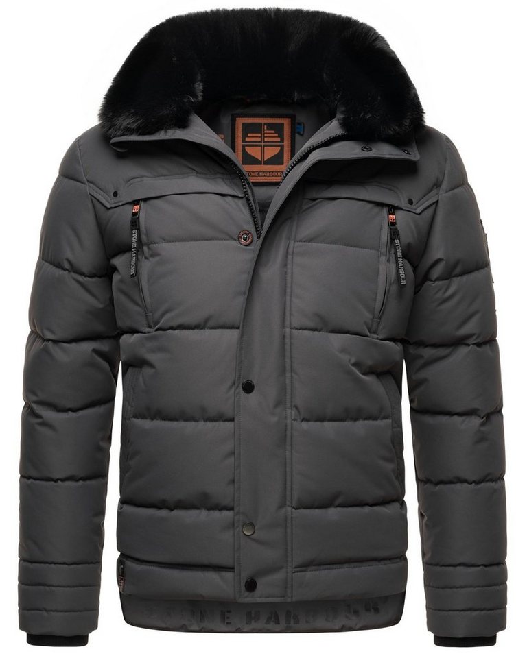 Stone Harbour Steppjacke Witas gesteppte Herren Winterjacke mit abnehmbarer Kapuze von Stone Harbour