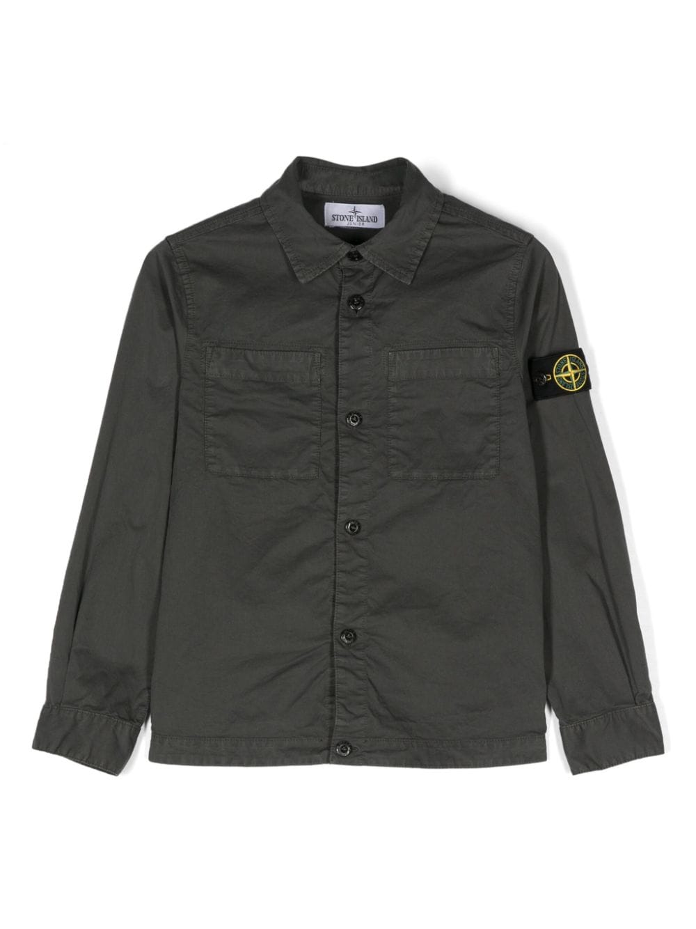 Stone Island Junior Hemd mit Kompass-Patch - Grau von Stone Island Junior