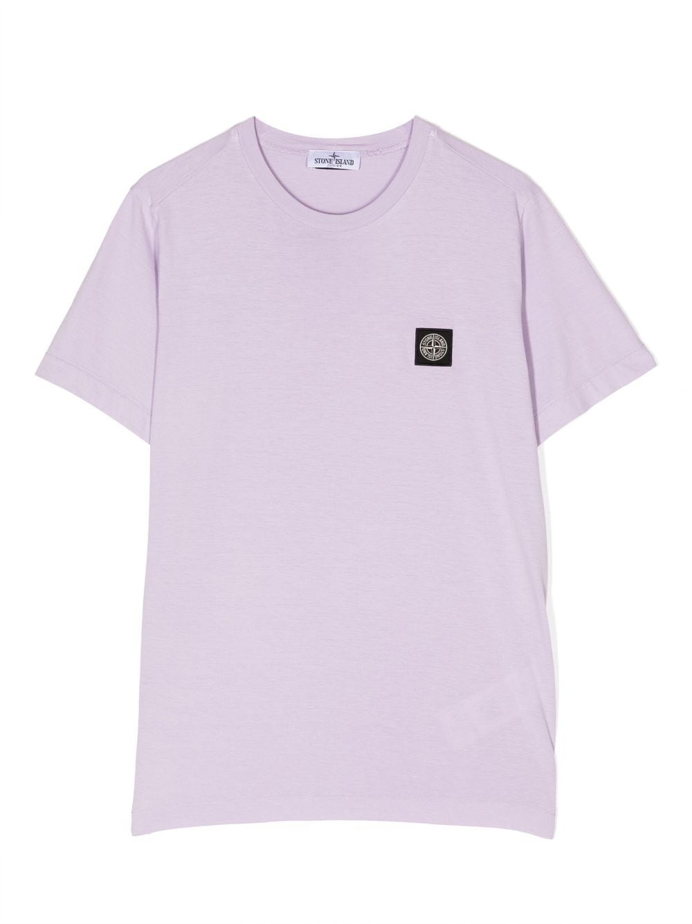 Stone Island Junior T-Shirt mit Logo-Patch - Violett von Stone Island Junior