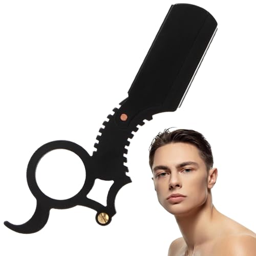 Storaffy Cut-Throat-Rasierer - Rostfreies Rasiermesser mit Einer Kante zum Rasieren - Rasierprodukte für Herren für Reisen, Geschäftsreisen, Zuhause, Salon, Camping, Outdoor-Abenteuer von Storaffy