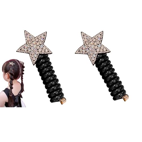 Telefondraht Haarband Mädchen | Haargummi Spiral | Telefonkabel Elastische Haargummis Pferdeschwanz Halter | Spiral Telefonleitung Hair Band Haarschmuck für Mädchen und Frauen von Storaffy