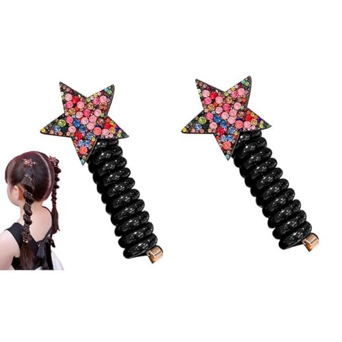 Telefondraht Haarband Mädchen | Haargummi Spiral | Telefonkabel Elastische Haargummis Pferdeschwanz Halter | Spiral Telefonleitung Hair Band Haarschmuck für Mädchen und Frauen von Storaffy