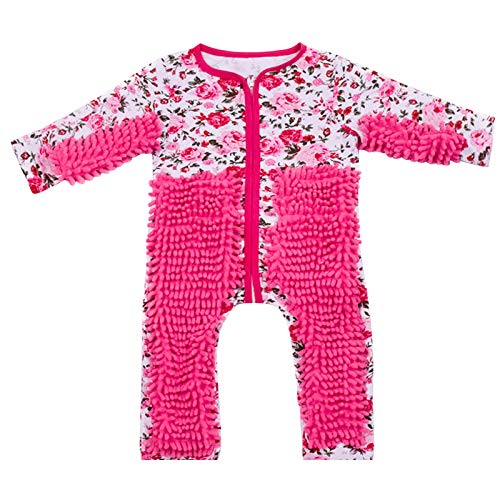Stormdoing Baby Mädchen Jungen Krabbel-Strampler Langarm Baby Floral Mop Design Overall, hot pink, 73 cm Stormdoing Baby Mädchen Jungen Krabbel-Strampler Langarm Baby Floral Mop Design Overall, hot pink, 73 cm von Stormdoing