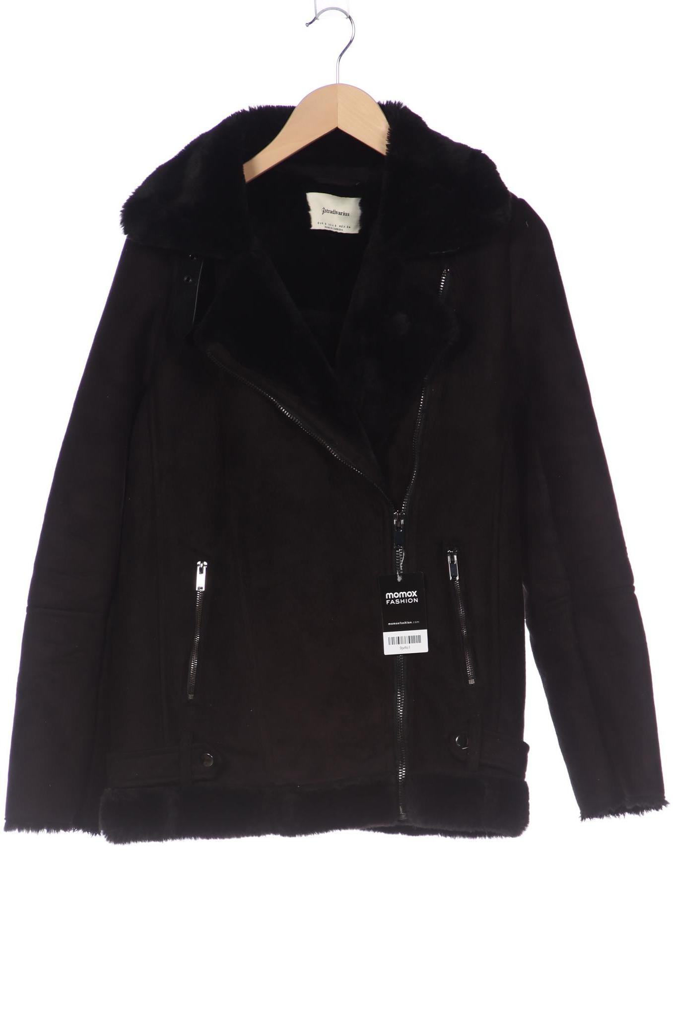 Stradivarius Damen Jacke, schwarz, Gr. 36 von Stradivarius