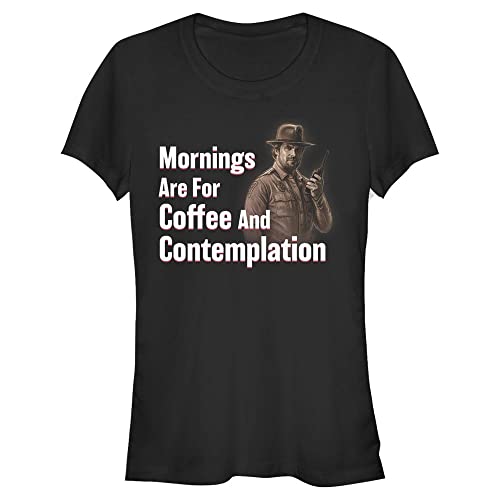 Stranger Things Damen Coffee And Contemplation Short Sleeve T-shirt, Schwarz, M von Stranger Things