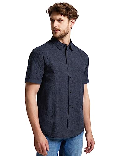 Street One MEN Herren D330065 Kurzarmhemd, Night Blue, L von Street One MEN