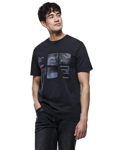 Street One MEN Herren T-Shirt in Washed Optik von Street One MEN