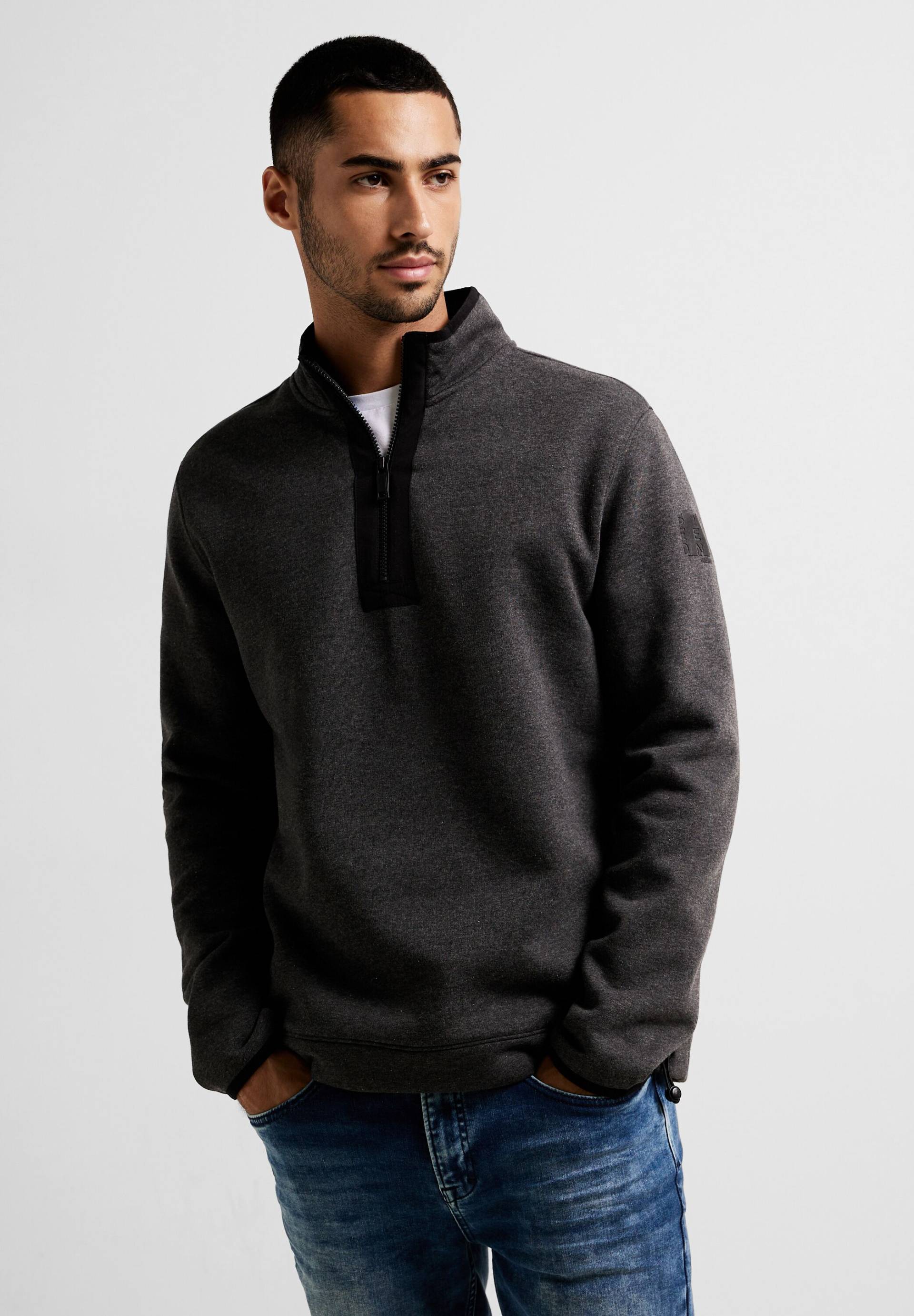 STREET ONE MEN Sweatshirt, aus softem Materialmix von Street One Men