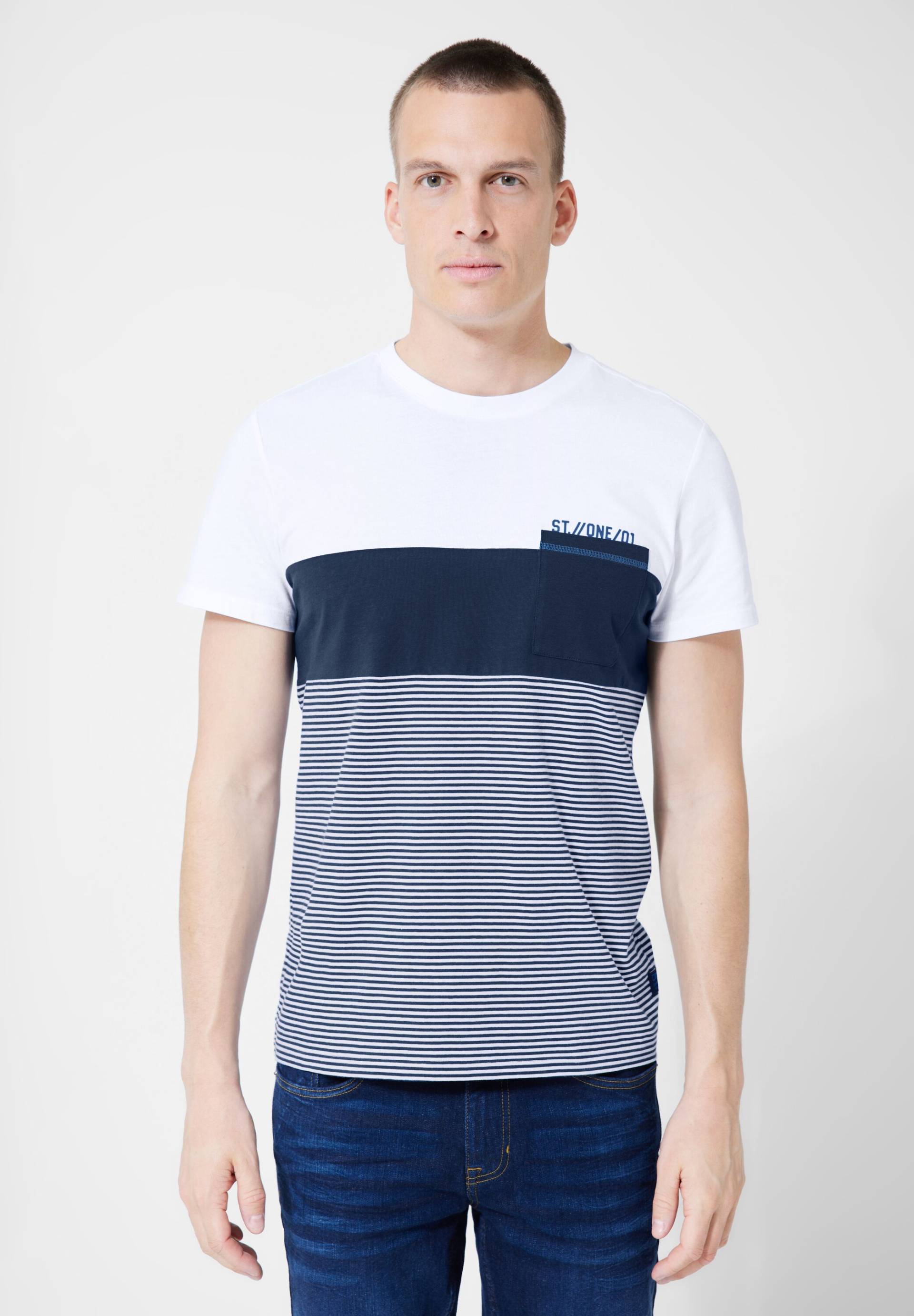 STREET ONE MEN T-Shirt, im Streifen-Design von Street One Men