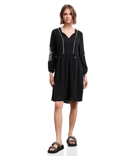 Street One Studio Damen F144514 Tunika-Kleid mit Stickerei, Schwarz, 44 Street One Studio Damen F144514 Tunika-Kleid mit Stickerei, Schwarz, 44 von Street One Studio
