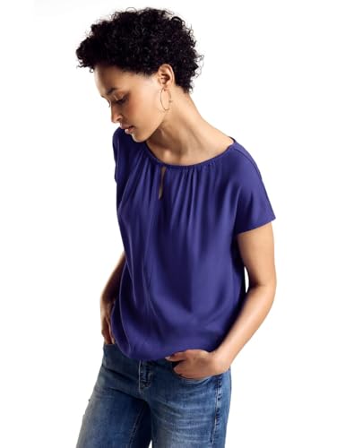 STREET ONE Damen A321655 Materialmix T-Shirt, Violet Blue,36 STREET ONE Damen A321655 Materialmix T-Shirt, Violet Blue,36 von Street One