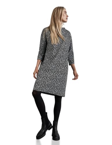 STREET ONE Damen A144226 Gemustertes T-Shirt-Kleid, Schwarz, 42 STREET ONE Damen A144226 Gemustertes T-Shirt-Kleid, Schwarz, 42 von Street One