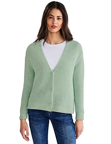STREET ONE Damen A253577 Grobstrick Cardigan, Hyper Brisk Green Melange, 42 STREET ONE Damen A253577 Grobstrick Cardigan, Hyper Brisk Green Melange, 42 von Street One