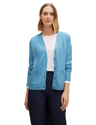 STREET ONE Damen A253689 Strickjacke, Light Aquamarine Blue Mel, 40 von Street One