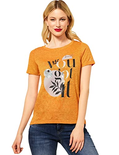 STREET ONE Damen A317503 Partprint Shirt, hot Yellow, 38 STREET ONE Damen A317503 Partprint Shirt, hot Yellow, 38 von Street One