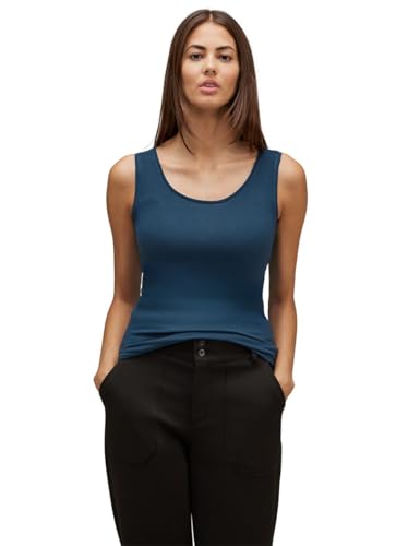 STREET ONE Damen A317511 Basic Tank Top, Atlantic Blue, 36 von Street One