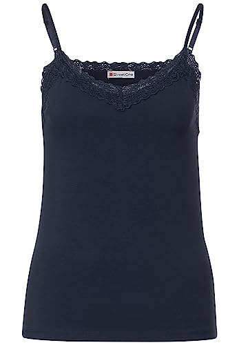 STREET ONE Damen A320122 Spitzentop, Deep Blue, 42 von Street One