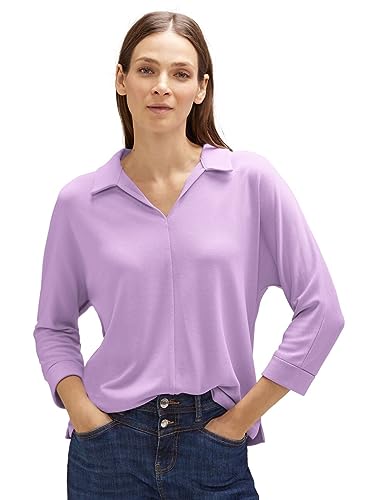 STREET ONE Damen A320430 Poloshirt, Soft Pure Lilac, 36 STREET ONE Damen A320430 Poloshirt, Soft Pure Lilac, 36 von Street One