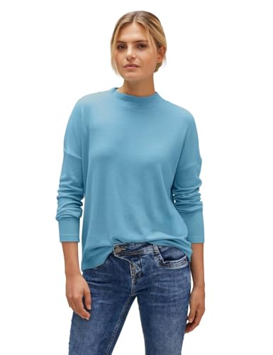 STREET ONE Damen A320577 Langarmshirt, Light Aquamarine Blue Mel, 40 von Street One