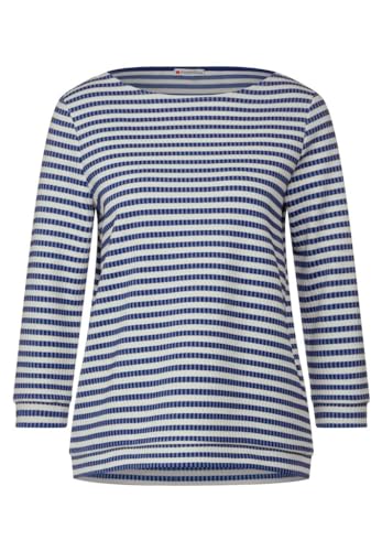 STREET ONE Damen T-Shirt 3/4 Arm Gestreift, fresh intense gentle blue, 40 STREET ONE Damen T-Shirt 3/4 Arm Gestreift, fresh intense gentle blue, 40 von Street One