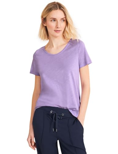 STREET ONE Damen A321104 Basic Kurzarmshirt, Smell of Lavender, 34 STREET ONE Damen A321104 Basic Kurzarmshirt, Smell of Lavender, 34 von Street One