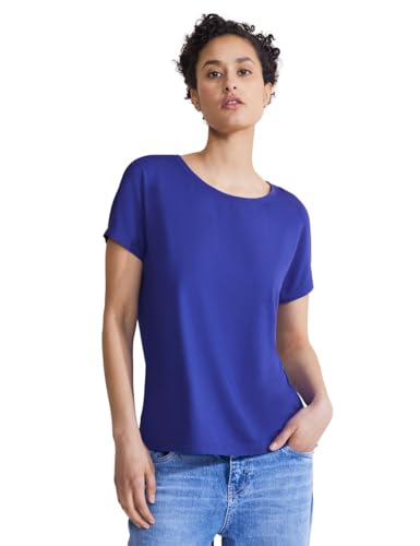 STREET ONE Damen A321365 Jersey T-Shirt, Intense royal Blue, 38 von Street One