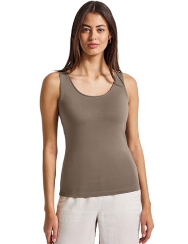 STREET ONE Damen A322896 Basic Top in Unifarbe, Dark Tumbled Beige, 44 STREET ONE Damen A322896 Basic Top in Unifarbe, Dark Tumbled Beige, 44 von Street One