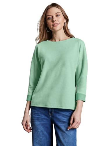 STREET ONE Damen A322932 Shirt im Melange-Look, Tendril Green Mel, 44 STREET ONE Damen A322932 Shirt im Melange-Look, Tendril Green Mel, 44 von Street One