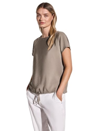 STREET ONE Damen A323139 Shirt mit Tunnelzug, Vintage Stone, 38 STREET ONE Damen A323139 Shirt mit Tunnelzug, Vintage Stone, 38 von Street One
