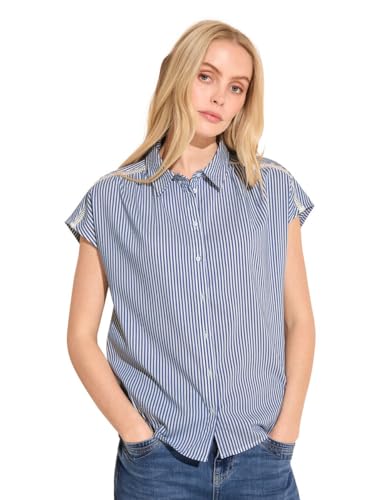 STREET ONE Damen A344748 Gestreifte Sommer Bluse, original Blue, 36 STREET ONE Damen A344748 Gestreifte Sommer Bluse, original Blue, 36 von Street One