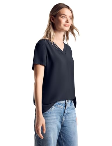 STREET ONE Damen A344812 Tunika Bluse Mit Print, Deep Blue, 36 EU STREET ONE Damen A344812 Tunika Bluse Mit Print, Deep Blue, 36 EU von Street One