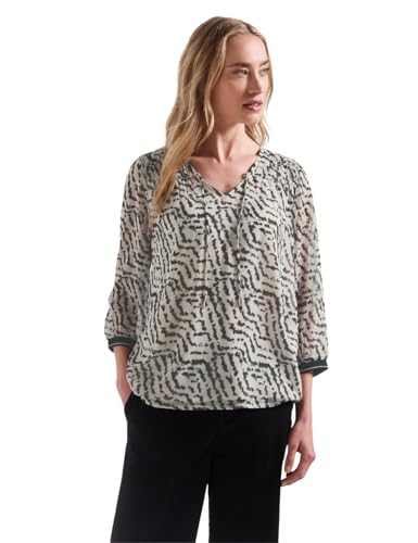 STREET ONE Damen A345631 Chiffon-Tunika mit Raffung, Moonstone Sand, 34 STREET ONE Damen A345631 Chiffon-Tunika mit Raffung, Moonstone Sand, 34 von Street One