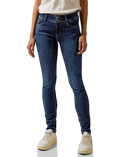 STREET ONE Damen A376534 Jeanshose Slim, clean Indigo Used, 28W x 30L von Street One