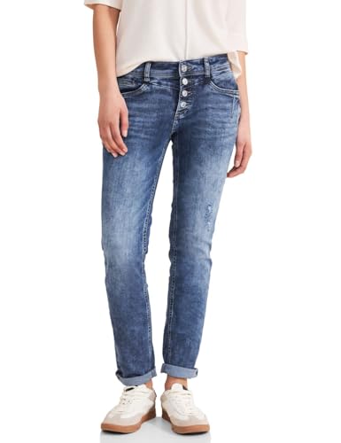 STREET ONE Damen A377265 Jeans im Low Waist, Heavy Indigo wash, 31W / 30L von Street One