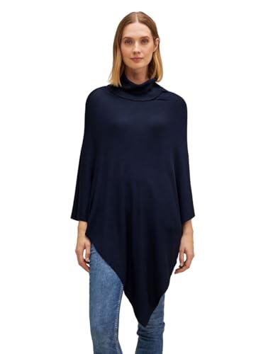 STREET ONE Damen A580711 Poncho, deep Blue, Einheitsgröße von Street One