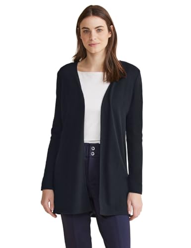 STREET ONE Damen Lange Strickjacke, deep blue, 38 von Street One