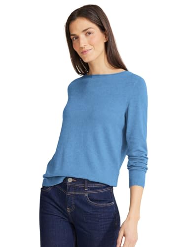 STREET ONE Damen Strickpullover, light spring blue melange, 34 von Street One