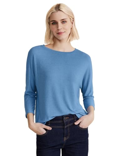 STREET ONE Damen T-Shirt 3/4 Arm, light spring blue melange, 40 STREET ONE Damen T-Shirt 3/4 Arm, light spring blue melange, 40 von Street One