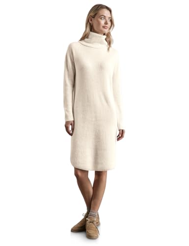 STREET ONE Damen A144171 Kleid mit Rollkragen,Cream White Melange,40 STREET ONE Damen A144171 Kleid mit Rollkragen,Cream White Melange,40 von Street One